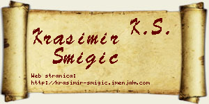 Krasimir Šmigić vizit kartica